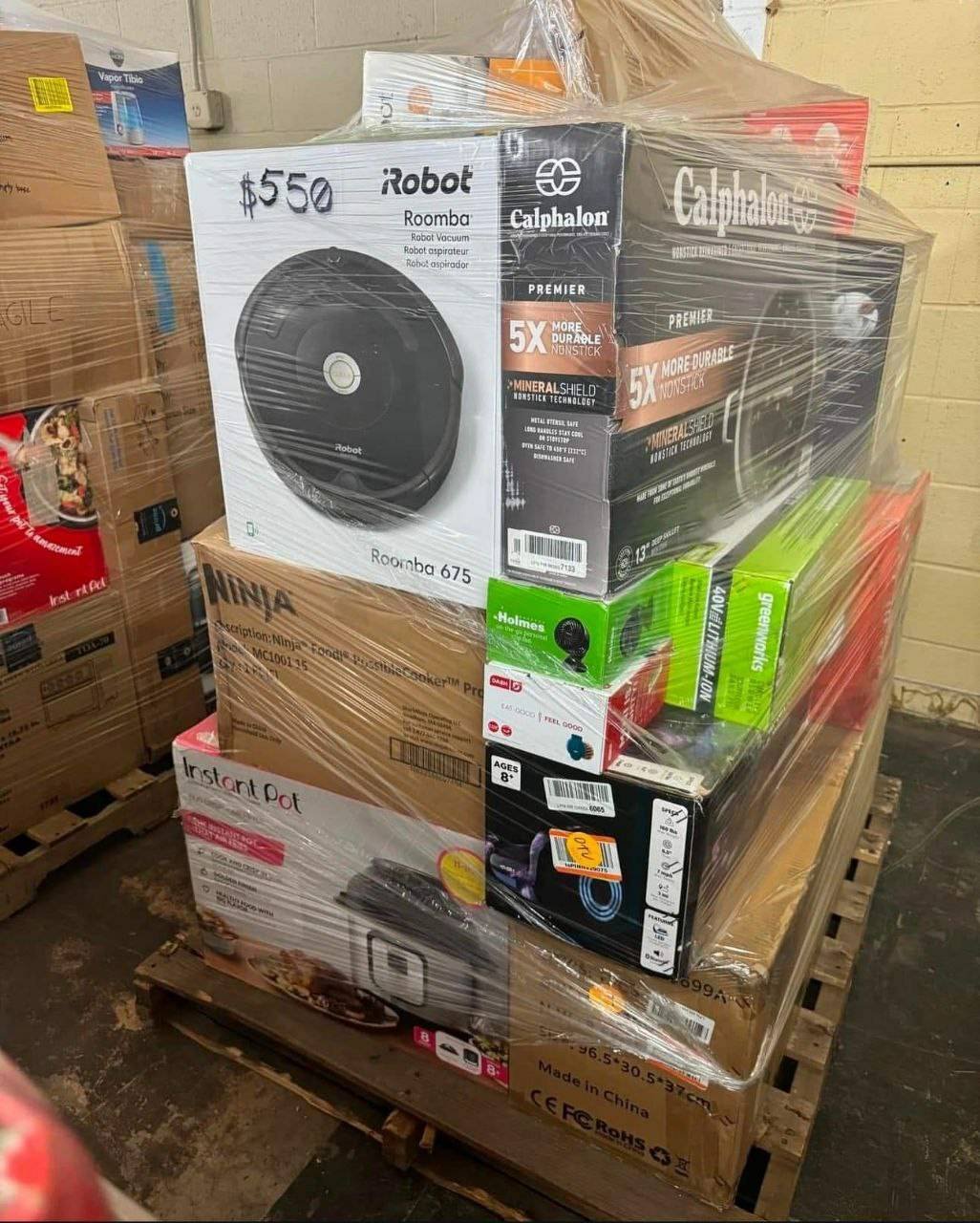 mixed general merchandise pallets